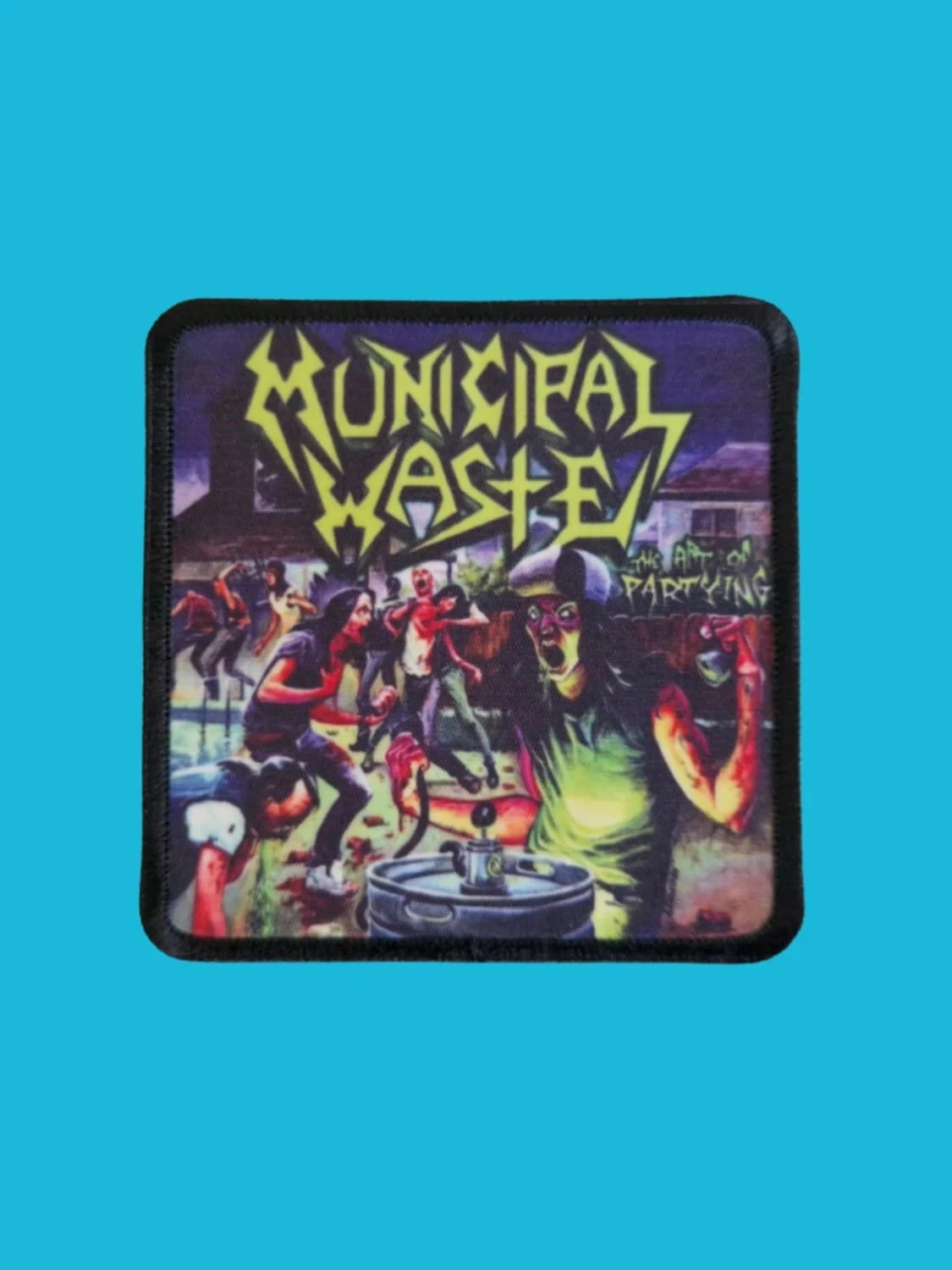 Patch Municipal Waste - The Art of Partying - Imprimé - Carré de 7,5 x 7,5 centimètres
